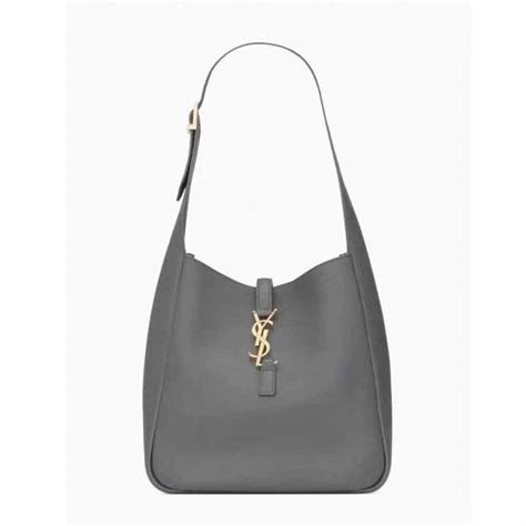 ysl dusty grey bag|SAINT LAURENT Smooth Calfskin Small Le 5 A 7 Soft Hobo Dusty Grey .